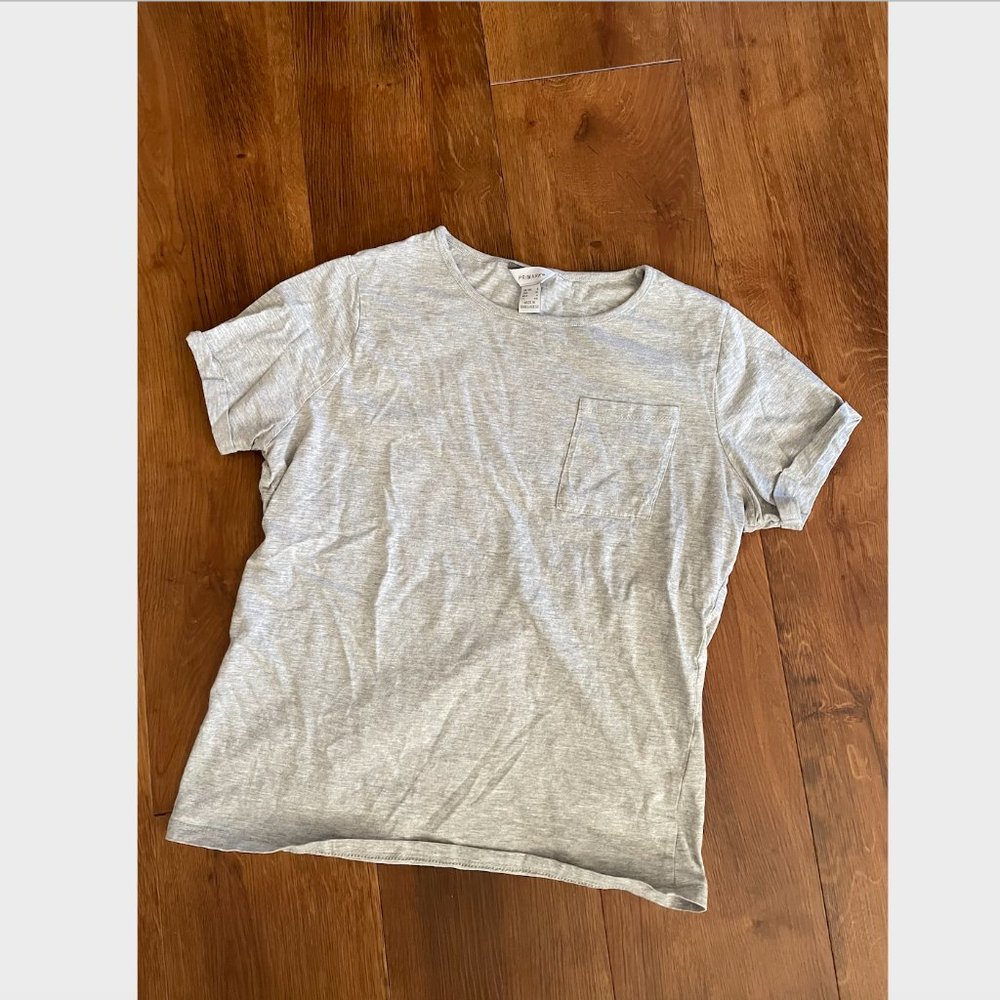 Grey Primark Short sleeve Tshirt with Front Pocket